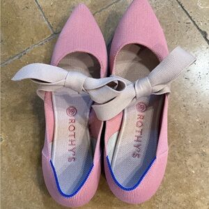 Rothy's Pink and light pink Flats with Adjustable Strap